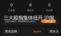 三大股指集體低開 滬指跌0.14%