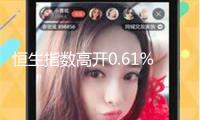 恒生指數(shù)高開0.61% 恒生科技指數(shù)漲0.96%