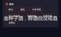 金種子酒，醉酒但沒戒酒